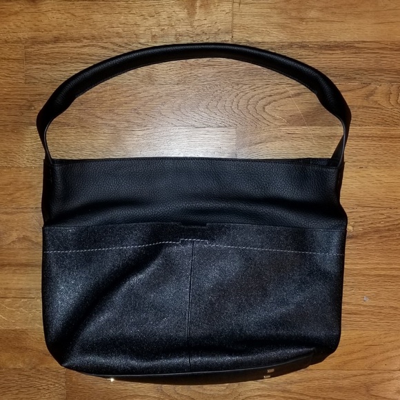 NWOT- Halston Black Leather Bag - Picture 5 of 8